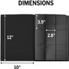 CTPOKO Trading Card Binder Holder, 9-Pocket Sports Card Collector Binder Album for TCG, MTG, Yugioh, photo card, Football, Basketball, Hockey and Baseball Cards - 20 Pages, 360 Card Capacity - Black view 2