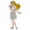 Loungefly Disney Princess Aurora Paper Doll - Magnetic Pin Set view 3