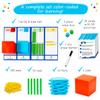 Simply magic 140+1 PCS Colorful Base Ten Blocks & Activities Set - Base Ten Blocks Classroom Set, Base 10 Math Manipulatives, Place Value Blocks Mat, Ones Tens Hundreds Blocks, Math Counters Cubes view 3