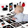 Newborn Toys High Contrast Baby Flashcards Tummy Time Baby Cards 0-6 Months Black and White Infant Toys 0-3-6 Months Montessori Sensory Cards 20 PCS 6''6'' Visual Stimulation view 1