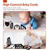 Newborn Toys High Contrast Baby Flashcards Tummy Time Baby Cards 0-6 Months Black and White Infant Toys 0-3-6 Months Montessori Sensory Cards 20 PCS 6''6'' Visual Stimulation view 2