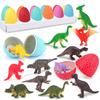 12 Dinosaur Eggs Toys, Surprise Pack with 12 Unique Dinosaur Figures,Goodie Bag Stuffers,Pinata fillers, Easter Eggs dongcoh,Carnival Prizes Treasure Box Christmas Stocking Stuffers Treasure Box view 1