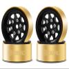 OGRC 1.0 RC Wheel Rims with Brass Rings Deep Dish Wheel Rims 1.0 Beadlock Wheels for 1/18 TRX4M 1/24 SCX24 C10 JLU Deadbolt Gladiator Bronco Crawler Car (Black) view 1