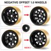 OGRC 1.0 RC Wheel Rims with Brass Rings Deep Dish Wheel Rims 1.0 Beadlock Wheels for 1/18 TRX4M 1/24 SCX24 C10 JLU Deadbolt Gladiator Bronco Crawler Car (Black) view 3