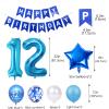 12th Birthday Party Decorations Blue for Girls, 12th Birthday Banner Blue Number 12 Birthday Foil Balloons Confetti Balloons for Boys Him Son 12 Year Old Birthday Supplies(12th blue) view 4