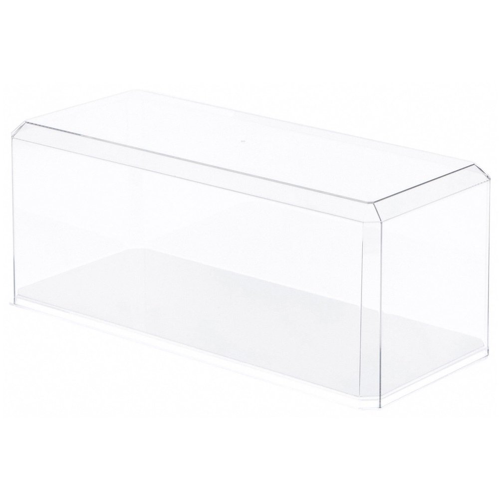 Pioneer Plastics 355CD-UV Clear Plastic Display Case for 1:18 Scale Cars (Mirrored, UV Resistant), 13" W x 5.5" D x 5" H (Mailer Box), Pack of 6