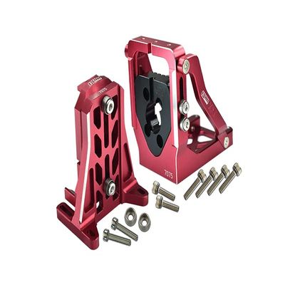 GPM Aluminum 7075-T6 Quick Release Motor Base+Motor Fixing Mount for 1/6 XRT 8S78086-4& 1/5 4WD X-Maxx 6S/8S Monster Truck Rc Cars (Red)