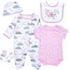 5 Pcs Reborn Baby Doll Clothes for 20-22 inch Girl Baby Dolls Newborn Doll Outfit Purple Sleepwear Clothing Accessories Kids Pretend Game view 1