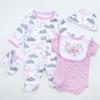 5 Pcs Reborn Baby Doll Clothes for 20-22 inch Girl Baby Dolls Newborn Doll Outfit Purple Sleepwear Clothing Accessories Kids Pretend Game view 4
