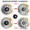 OGRC 1.0 RC Wheel Rims with Brass Rings Deep Dish Wheel Rims 1.0 Beadlock Wheels for 1/18 TRX4M 1/24 SCX24 C10 JLU Deadbolt Gladiator Bronco Crawler Car (Grey) view 3