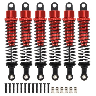 RCAWD 6X Alloy Front Rear Shock Oil Filled Type 80mm for 1/10 LAEGENDARY Upgrade Parts (Red)