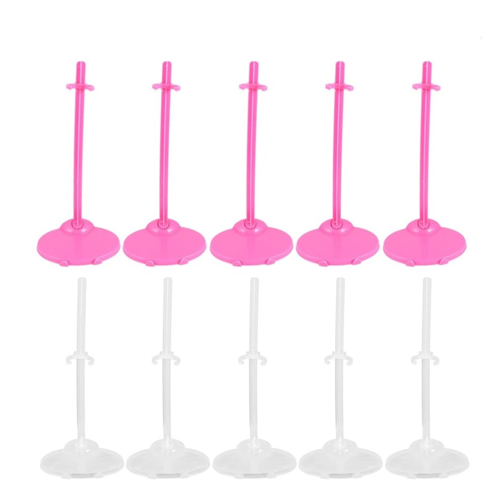 Sewroro 20pcs Doll Stands Display Holder Mini Display Stand Doll Support Frame Universal Support Display (Color 2)