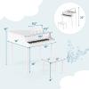 HONEY JOY Classical Kids Piano, 30-Key Mini Grand Piano with Music Stand and Bench, Wooden Musical Instrument Toy w/Lid & Music Rack, Gift for Boys Girls Ages 3+ (4 Straight Leg-White) view 4