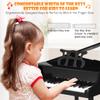 HONEY JOY Classical Kids Piano, 30-Key Mini Grand Piano with Music Stand and Bench, Wooden Musical Instrument Toy w/Lid & Music Rack, Gift for Boys Girls Ages 3+ (4 Straight Leg-Black) view 2