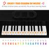 HONEY JOY Classical Kids Piano, 30-Key Mini Grand Piano with Music Stand and Bench, Wooden Musical Instrument Toy w/Lid & Music Rack, Gift for Boys Girls Ages 3+ (4 Straight Leg-Black) view 3