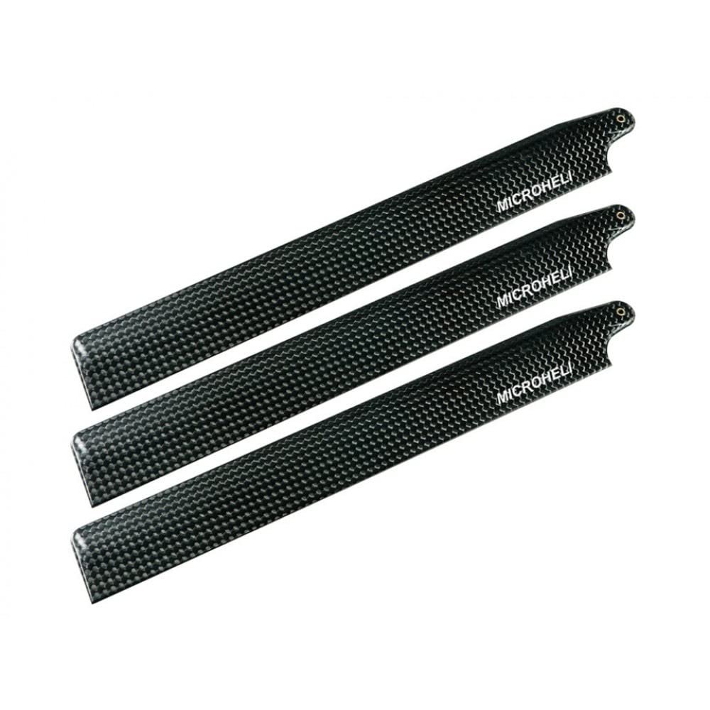 MICROHELI Carbon Fiber Triple Main Blades 185mm (for MH-I180001TBC Series)
