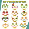 Meooeck 24 Pairs Mexican Fiesta Eyeglasses Cinco De Mayo Paper Glasses Taco Cactus Fiesta Mexican Party Decoration view 4