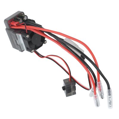 RC 360A Brushed ESC with Heat Sink and Cooling Fan for 1/10 RC Crawler