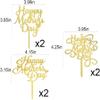 10 Pack Acrylic Gold Mother's Day Cake Topper-Birthday Mother's Day Party Cake Decorations,Best Mom Ever view 3