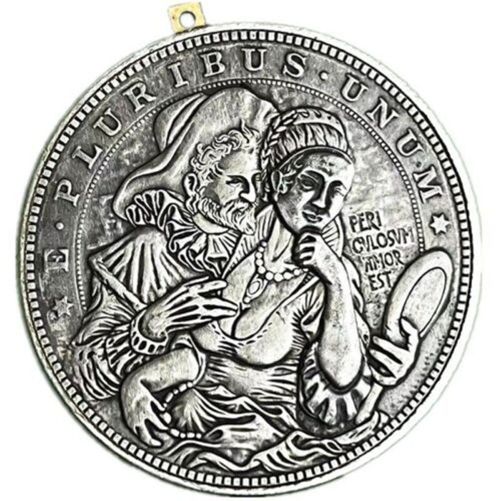Rare US United States Movable Mechanical Coin Mask Girl Amazing Handcrafted Art Hobo Coin. Explore Now!