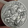 Rare US United States Movable Mechanical Coin Mask Girl Amazing Handcrafted Art Hobo Coin. Explore Now! view 2