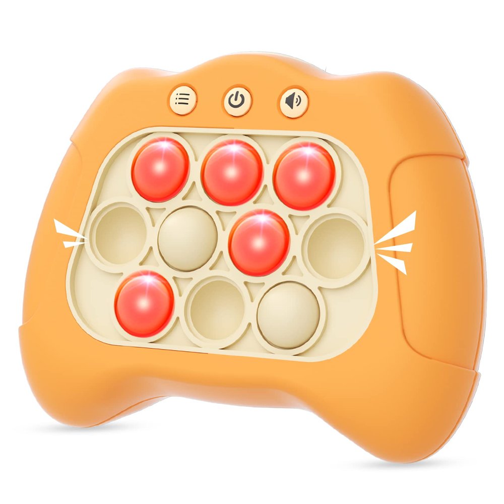 Byserten Handheld Game for Kids 6-12 with Lights and Sounds, Sensory Fidget Toys for Kids 8-12, Birthday Gifts for 6 7 8 9 Year Old Girls & Boys & Teens -Orange