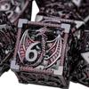 ARUOHHA Hollow DND Metal Dice Set Black Red Dragons D and D Dice, RPG Role Playing Games Dungeons Polyhedral Dice with Gift Box D20 D12 D10 D8 D6 D4 view 1