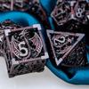 ARUOHHA Hollow DND Metal Dice Set Black Red Dragons D and D Dice, RPG Role Playing Games Dungeons Polyhedral Dice with Gift Box D20 D12 D10 D8 D6 D4 view 4