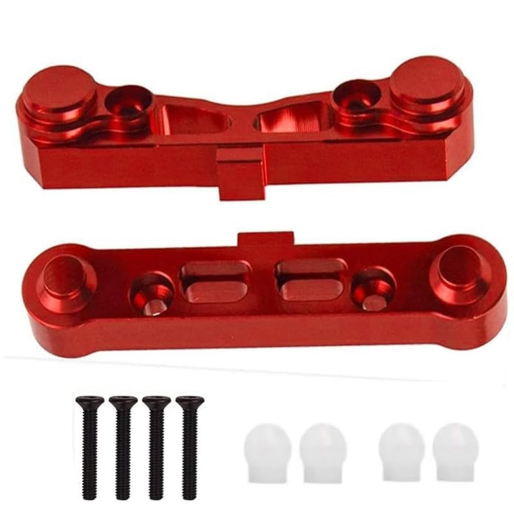 Aluminum Composite Suspension Mount Set for Arrma 6S Typhon Kraton Notorious 6S Felony Infraction V2 Limitless Mojave Tailon 6S BLX 1/8 Fixing Arm Upgrades Part (Red)