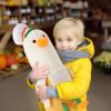 PEACH CAT Cute Banana Duck Stuffed Animal Long Banana Chef Duck Plush Pillow for Girls and Boys White 19.7" view 4