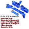 Aluminum Steering Assembly Bellcrank Set Upgrades Parts for 1/10 Arrma Granite 3S BLX,Senton 3S BLX/Big Rock/Typhon 3S BLX,Outcast/Kraton 4S (Navy Blue) view 2