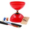 MAGICYOYO Diabolo MD01 Pro Triple Bearings Diabolos Yoyo for Kids Teens Adults, Beginners to Advanced Red Diabolo Spinning Juggling Skill Toy, 5" Chinese Yo-yo +2 Pairs Handsticks+Bag+2 Spare Cords view 1