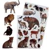 Zoo Animal Stickers for Arts and Crafts, Animal Jungle Stickers for Classroom Learning School - Safari Stickers for Party Favor (12 Sheets - 190 Pack) view 1