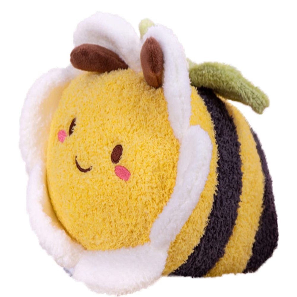 13.9 Inch Fuzzy Flower Bumblebee Stuffed Animal Honey Bee Pulshies with Flower Face and Wings Cuddly Bumble Bee Plush Toy Honeybee Anime Gifts for Kids And Lovers Birthday, Valentines, Christmas...