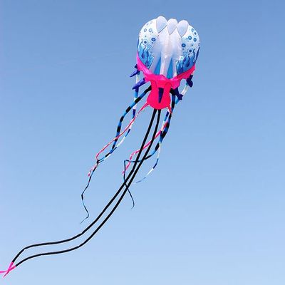 HFLY Kite New Giant 59ft Jellyfish Kite for Adults 3D Solid Soft Inflatable Blue Jellyfish