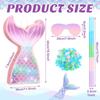 Mermaid Piata Birthday Decorations, Mermaid Tail Pinata Bundle with Blindfold and Bat for Under the Sea Ocean Themed Birthday Party Supplies(Mermaid) view 3