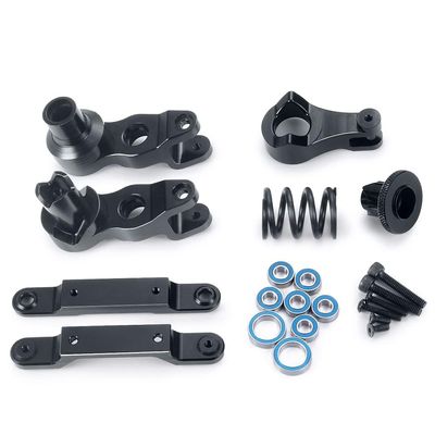 QUPA AM STORE Aluminum Alloy Steering Support Servo Spring Bearings Assembly for 1/5 TRX X-Maxx 8s 77086-4 RC Car