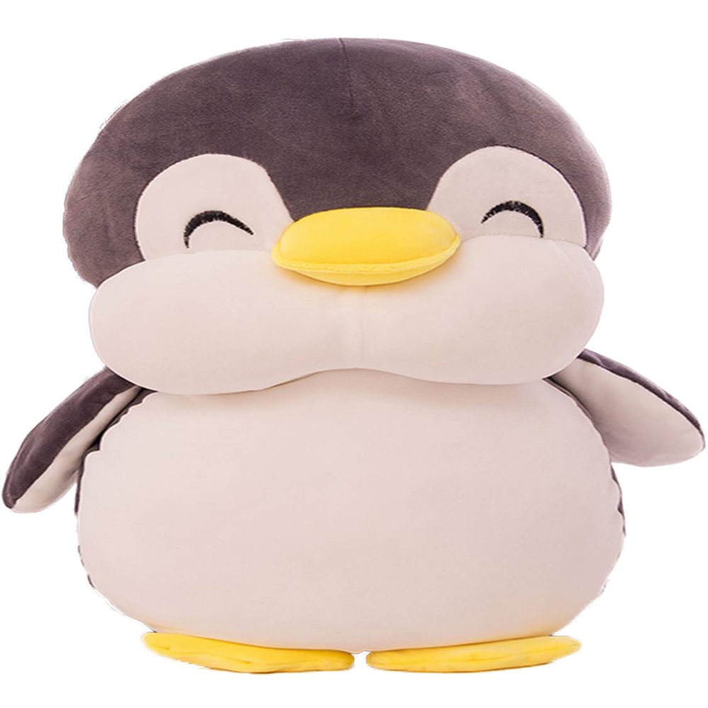 12 Inch Plush Penguin Stuffed Animal Hugging Pillow with Smile Face - Cuddly Penguin Plushie Toy for Kids and Lovers