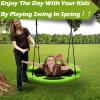 40" Saucer Tree Swing for Kids - 500Lb Weight Capacity, Waterproof Platform Swing Seat with Adjustable Ropes for Kids Playground Outdoor Activity Backyard Fun view 4