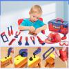 Kids Tool Set, MAGIC4U 49PCS Toddler Tool Set with Electronic Toy Drill,Tape Measure 12 Tool Equipment,Pretend Play Construction Costume with Safety Vest Hat,Toy Tool Box for Kids Boy Girl Age 3-8 view 4