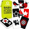 QUOKKA 60 High Contrast Baby Flash Cards 36 Months - Black & White Toddler Flashcards 36 Months in a Bag - Learning Visual Stimulation Pictures for Infants - Gift Sensory Development Toys for Newborn view 1