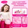 ULOVEME Kids Real Makeup Kit for Girls with Fluffy Purse - Real, Non Toxic, Washable Make Up Toy - Umicorn Toys Gift for 3 4 5 6 7 8 Years Old Girls Birthday (Pink Umicorn) view 3