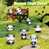 cobee Panda Figures Cake Toppers, 8 Pcs Miniature Cake Decorations Panda, Birthday Party Supplies Panda Cake Toppers Decor view 3