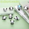 cobee Panda Figures Cake Toppers, 8 Pcs Miniature Cake Decorations Panda, Birthday Party Supplies Panda Cake Toppers Decor view 4
