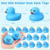 Hungdao 48 Pcs 2 Inch Mini Rubber Ducks for Kids Children Party Favors Bulk Bath Ducks Summer Pool Floating Toys Rubber Duckies Birthday Gifts for Boys Girls Baby Shower Supplies(Blue) view 4