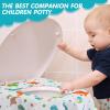 50 Packs Disposable Toilet Seat Covers Extra Large Individually Wrapped for Kids and Adults, Portable Non Slip Waterproof Potty Seat Covers for Toddlers Potty Training, Travel (Dinosaur) view 4