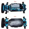 powerday 1/10 Alloy Upgrade RC Chassis Shaft Drive Touring Car with 4 Wheels for TT02 Frame Kit Shaft Drive Blue view 2