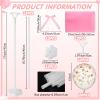 12 Set Tutu Tulle Balloons Table Centerpieces 12 Inch Polka Dot Balloons Baby Shower Centerpiece Column Base Kit for Girls Boys Birthday Valentines Day Wedding Table Decor Gender Reveal(Pink) view 2