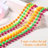 Amosfun Neon Bead Necklace Bracelet Jewelry Set Multicolor Mardi Gras Easter Party Supply Costume Accessory 80s 90s Party Favors 8 Pack view 3