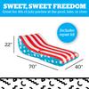 BigMouth Inc American Lounger, Patriotic Pool Raft Float for 4th of July Pool Party, view 3